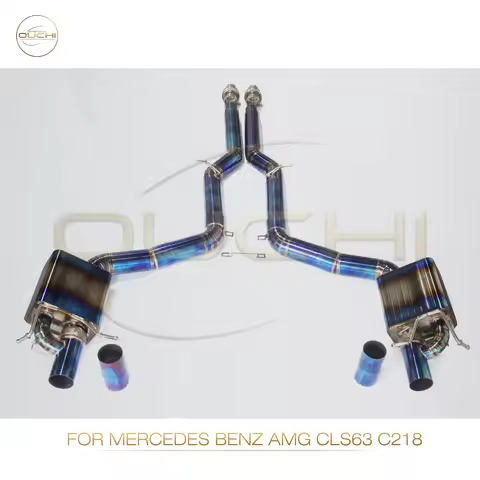 High Performance catback for Mercedes Benz AMG CLS63 C218 OUCHI Titanium Alloy Exhaust System With v