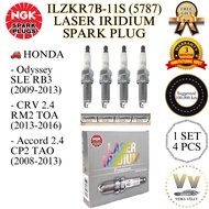 🚗 ILZKR7B-11S (5787) NGK LASER IRIDIUM SPARK PLUG ODYSSEY SLE/ ODYSSEY RB3/ CRV RM2/ CRV TOA/ ACCORD