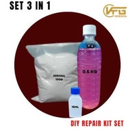FIBERGLASS DIY 3 IN 1 COMPLETE SET - SET AERSOIL  (GAM FIBER UNTUK BOT)