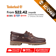 Timberland Mens 3-Eye Icon Classic Lug Boat Shoes Wide