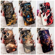 For Itel A90 New Cool Dragon Painting Case ItelA90 4G Soft Silicone TPU Phone Casing