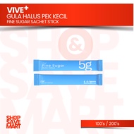 VIVE+ Fine Sugar Sachet Stick | Gula Halus Pek Kecil Batang Travel Hotel Office Cafe Shop CSR Sugar