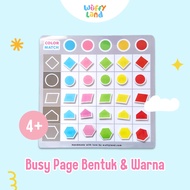 Busy Page Organizing Shapes and Colors Puzzle Board
