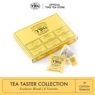 TWG Tea | Tea Taster Collection, Selection of 6 Best Seller Teas in 30 Hand Sewn Cotton Tea Bags | ชา ทีดับเบิ้ลยูจี | Tea Taster Collection คัดสรร 6 ชาขายดีในถุงชาผ้าฝ้ายเย็บมือ 30 ซอง