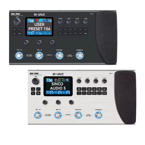 M-VAVE MK-300 Electric Guitar Multi-Effects Processor, Bass Phrase Looper, Sound Card, Drum Machine,