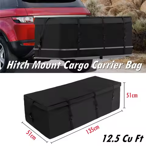 135x51x51cm Hitch Mount Cargo Carrier Bag Waterproof Cargo Traveling Bag for Car Truck SUV Vans' Hit