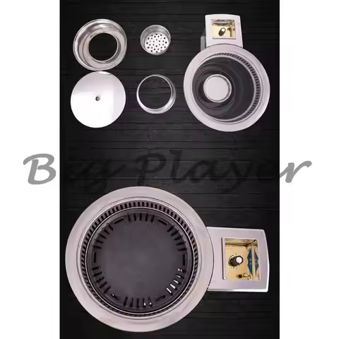 New Features Charcoal Grill Table Bbq Korean Insert Grill Table for Restaurants