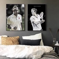 World Tennis Poster Player Rafael Nadal Roger Federer Poster Wall Art Canvas Painting Wall Art Decor