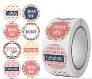 Gratis Ongkir – 1 Roll Stiker Thank You / Sticker Thank You Bulat / 500 PCS Stiker Thank You