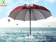 Ô dù đi mưa cán dài cỡ lớn 1m1 che 3 đến 4 người 8 nan chắc chắn che nắng che mưa màu đỏ đô