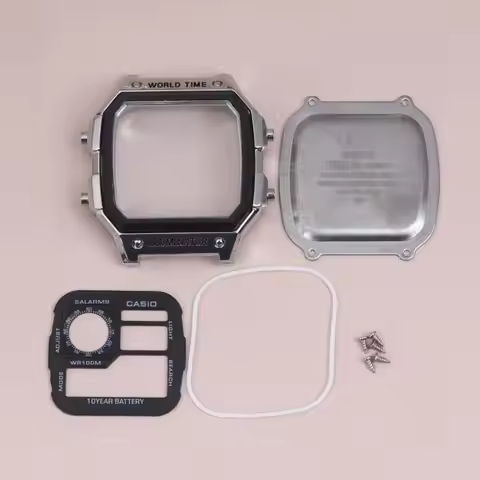 Watch Shell For AE1200 Small Square Modified Metal Watch Case Compatible With 30.5*30.5mm Digital Wa