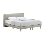 INDEX LIVING MALL เตียงนอน รุ่นนอลทิซ ขนาด 6 ฟุต - สีเทาอ่อน