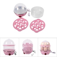 2Colors Multifunctional DoubleLayer Electric Eggs Boiler Cooker Steamer Home Kitchen Use