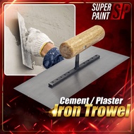 Stainless Steel Plastering Trowel 218mm x 90mm Finishing Spatula with Hardwood Handle for Wall Plast