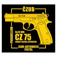 CZ75 Semi Automatic Cutting Sticker