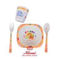 HOOVER CARTOON BOWL AND CUTLERY SET