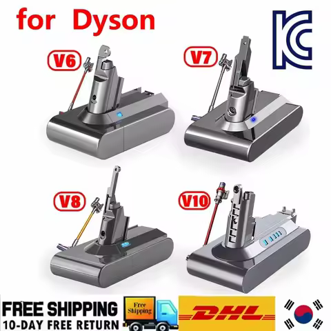 8000mAh for Dyson V6 V7 V8 V10 Rechargeable Bateria SV10 SV11 SV12 SV09 Vacuum Cleaner Battery DC58 