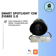 Smart Zigbee 3.0 Spotlight 12W | Tuya Powered | 2700K-6500K Dimmable | 3 Years Warranty