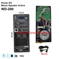 Mesin Speaker - Power Kit Speaker Active WD200 Lengkap EQ , Echo , Bluetooth , USB