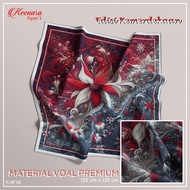 Keanara-Square Hijab with ultra fine voile motif, independence edition, size 110X110 cm