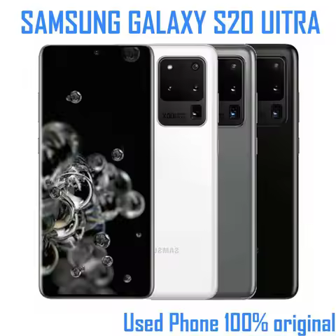 Samsung Galaxy S20 Ultra 5G G988U1/G988B 5G Original Mobile Phone NFC eSIM 128GB 6.9" 120Hz Octa Cor