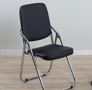 OTHER - 优质人造皮折椅 折凳 颜色 黑色 [平行进口]