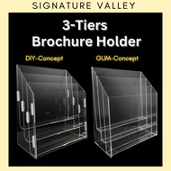 Acrylic 1 tier & 3 tiers Brochure Holder for A4 / A5 size paper