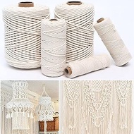 2-100 M Natural Cotton Twisted Rope1/2/3/4/5/6/8/10mm Macrame Cotton Cord Twine String D I Y Craft Knitting Christmas Wedding Deco