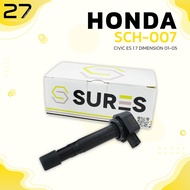 Ignition Coil SURES-HONDA CIVIC ES 1.7 DIMENSION Year 2001-2005-Code SCH-007-MADE IN JAPAN