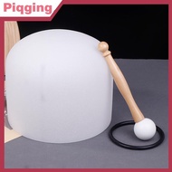 Piqging Crystal Quartz Singing Bowl 8 Inch 432Hz Yoga Meditation Sound Bowls Professional  Crystal B
