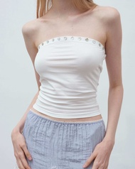 Margaux Shell Button Tube Top