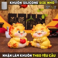 MINI S, 3D, 2D DRAGON-shaped silicone mold, statue mold, jelly, pudding, log, candle