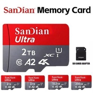 Class 10 A1 SDXC UHS-I TF Card 2TB 1TB 512GB 256GB Micro SD Card  up to 120MB/s Memory Card