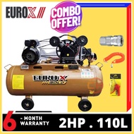 EUROX 2HP 110L BELT TYPE AIR COMPRESSOR EAX7110 HEAVY DUTY AIR COMPRESSOR 110LITRE