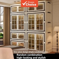 Foldable Wardrobe Cabinet | 65×36×133/164cm | Transparent Door
