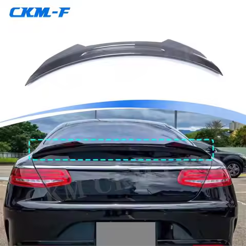Carbon Fiber Rear Boot Spoiler for Benz C217 S500 S63 S65 Coupe 2-Door 2015-2020 Car Rear Trunk Lip 