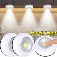 ✷∈◎ Mini Wireless LED Night Light Battery Operated Touch Lamps for Bedroom Kitchen Wardrobe Closets Cabinet Hand Press Wall Lights