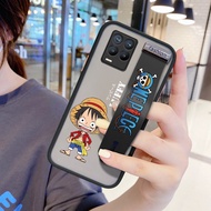 (5G)UCUC คสมือถือ เคสโทรศัพท์ เคส Realme8 /5G (มีสายรัดข้อมือ) กันกระแทก Frosted กลับการ์ตูนอะนิเมะเคสมือถือ เคสโทรศัพท์ เคสชาย Luffy Soft Edge Full ฝาครอบเลนส์ป้องกันเลนส์โทรศัพท์บางเฉียบUCUC คสมือถือ เคสโทรศัพท์ เคส Realme 8 5G