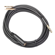 1/4 TRS 6.35MM Male to 6.35MM Female Stereo Extension Cable Gold Plated Headphone Extension Cable Co