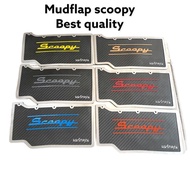 SCOOPY mudflap rubber rear spakboard CARBON 3tone color ja speed