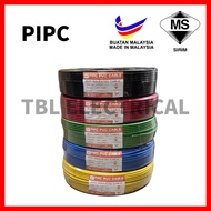 🔥SIRIM🔥PIPC 6mm 100% Pure Copper Pipc PVC INSULATED Cable 6mm Wire Wiring (90 METER)