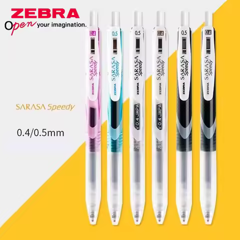3pcs Japan ZEBRA Gel Pen 0.4/0.5mm JJZ33 Sarasa Speedy Black Carbon Smooth Quick Drying Signature Ka