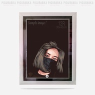 Minimalist 12R Photo Frame Size 30x40Cm [Free Wooden Layer] ~ Standard 12R Photo Frame Elegant Wall 