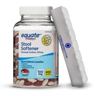 Unique Bundle Store Equate, Stool Softeners Softgels 100mg, 400 Count Stool Softener Laxative for Co