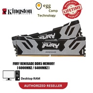 Kingston Fury Renegade DDR5 6000MHz/6400MHz High Performance Desktop Gaming RAM Memory (16GB/32GB)