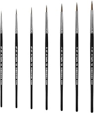 XDT#725 Round Tip Liner Highliner Artist Paint Art Brush 7pc Model Nail Acrylic Watercolor #00000#00