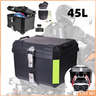 Box Motor Box Belakang 45L EMS Top Box Double Lock Quick Release Trax Motosikal Coocase Box Top Box 