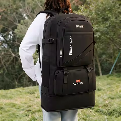 80L Expandable Large Capacity Backpack Men Woman Outdoor Hiking Camping Rucksack Multicolor Travel L