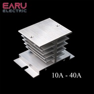 1 pcs New Aluminum Fins Single Phase Solid State Relay SSR 10A to 40A Aluminum Heat Sink Dissipation Radiator Newest Rail Mount
