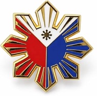 Philippine Sun Flag Enamel Pin, Filipino Pride Lapel Pin, Small, Alloy Steel, no gemstone